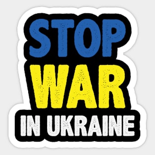 Stop War In Ukraine Sticker